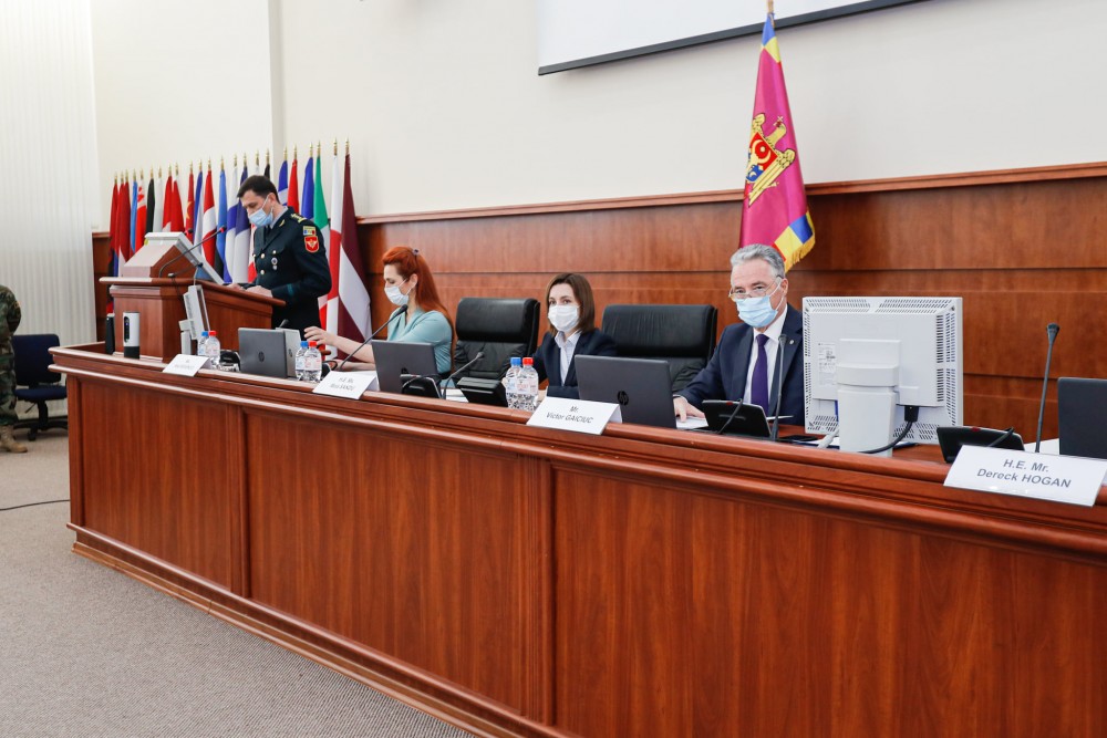 FOTO // Maia Sandu a participat la reuniunea de coordonare a Inițiativei de Consolidare a Capacității de Apărare